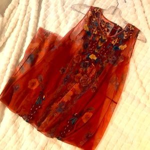 Johnny Was Lg mesh floral dress